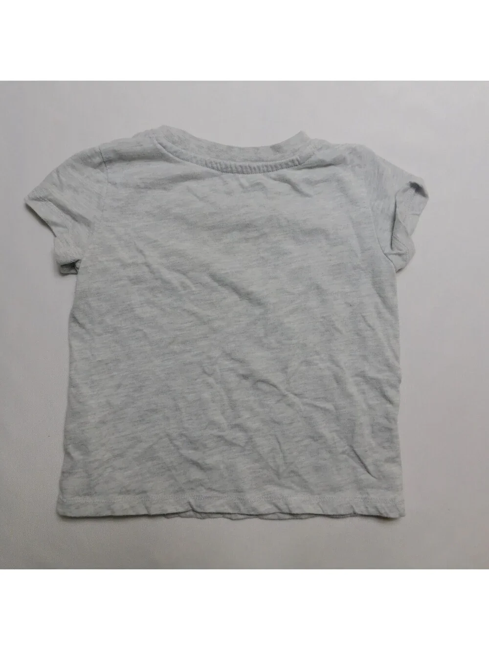Champion Baby Girls 18M Gray Short Sleeve Shirt Pastel Rainbow Spellout Logo Tee